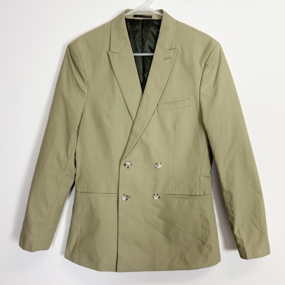 Topman Sport Coat Blazer Suit Coat Mens 36 R Khaki Green Blazer Jacket NWOT NEW